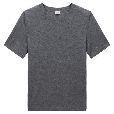 OCHIRLY欧时力羊毛蚕丝短袖毛衣