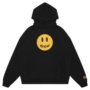 阿伦777 Drew House Mascot Hoodie笑脸印花套头加绒卫衣连帽衫男