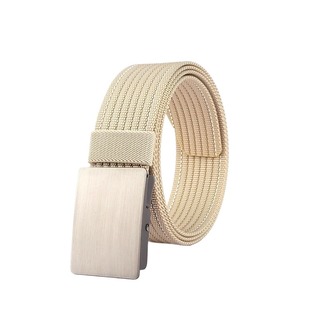 帆布腰带日本无印MUJ男士平滑扣休闲百搭尼龙皮带简约加厚无孔裤