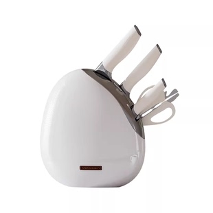 Velosan温仑山刀具套装厨房全套组合菜刀家用菜板砧板二合一刀架