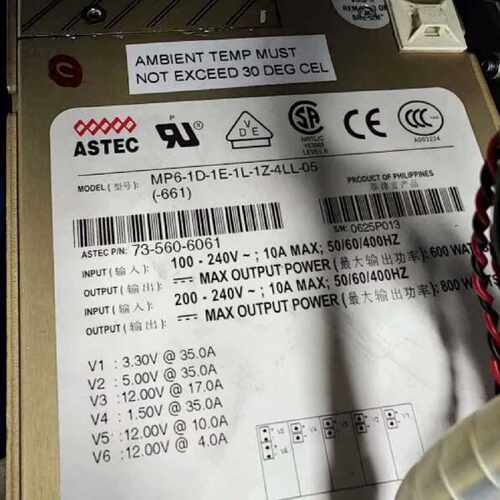 询价-ASTEC MP6-1D-1E-1L-1Z-4LL-05电源