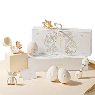 英氏新生婴儿安抚摇铃礼盒宝宝玩具百天满月见面礼物实用0到6个月