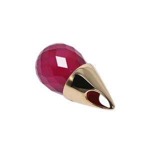 若华珠宝芙昕 鸽血红宝石项链女18K金路路通吊坠彩宝首饰礼物定制