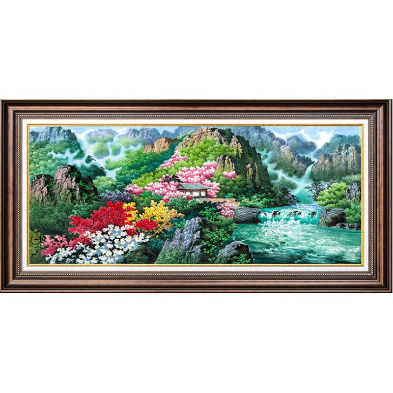 靠山客厅欧式风招财墙画