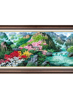靠山客厅欧式风招财墙画