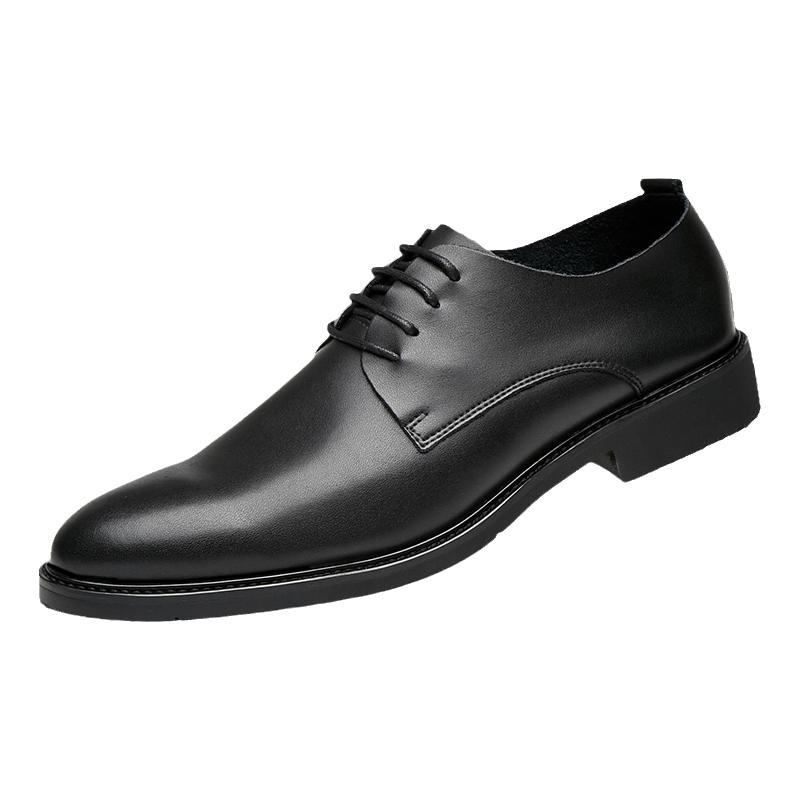 休闲皮鞋男士正装商务英伦软底高级感男鞋软面皮工作结婚新郎皮鞋