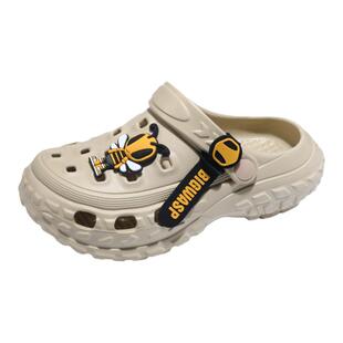 大黄蜂儿童洞洞鞋小孩大童防滑凉拖沙滩男孩凉鞋男童外穿拖鞋夏季