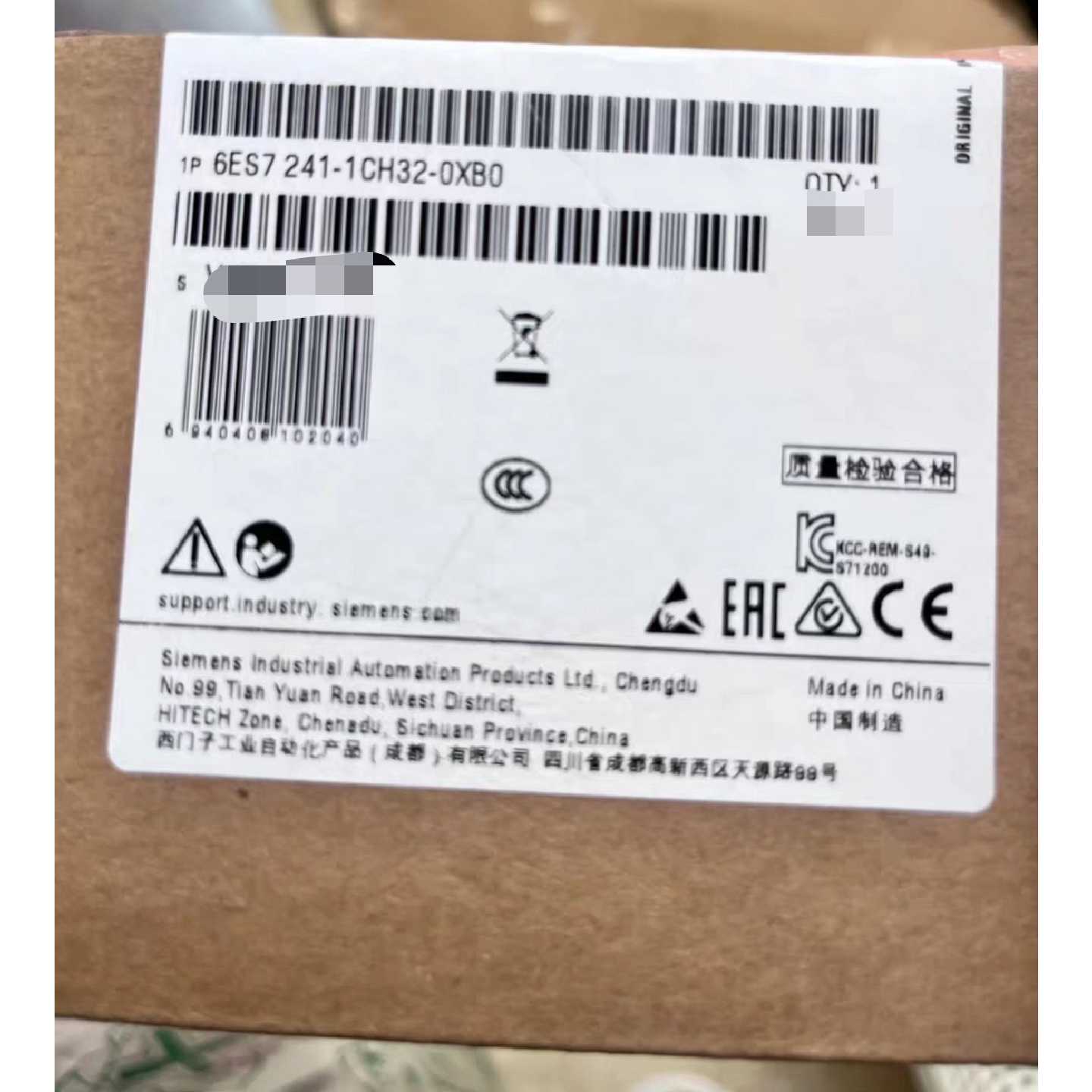 西门子模块6ES72411CH320XB0全新原装未议价