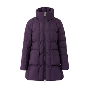 啄木鸟90白鸭绒羽绒服女冬季新款立领拉链保暖百搭休闲中长款外套