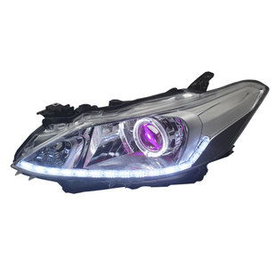 适用17款丰田威驰大灯改装海5双光透镜日行灯氙气灯天使眼LED总成
