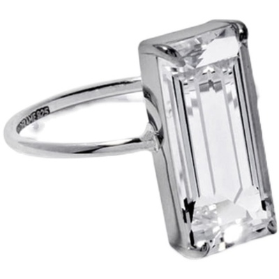 韩国水晶小众透明百搭戒指潮流