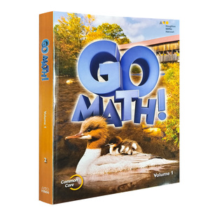 进口美国小学数学教材HMH出版社Go Math! Grade 2 Student Edition Set 二年级学生用书(2本装)Volume1+Volume2 纯英文版