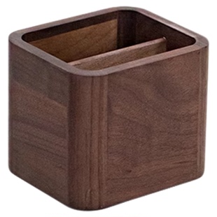 实木空调遥控器收纳盒桌面置物架家用可旋转桌面大容量茶几收纳桶