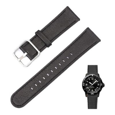 适用宝珀swatch联名表带蝴蝶扣斯沃琪Blancpain风暴洋真皮表带22