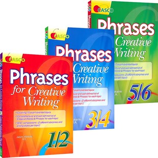 新加坡英语创意写作短语 Casco Phrases For Creative Writing 小学1-6年级 英语短语练习册 3册 英文原版进口教辅