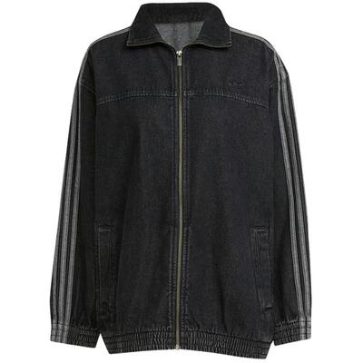 【自营】adidas阿迪达斯女休闲牛仔立领夹克大号版型外套 JY2897