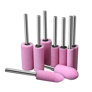 加长砂轮磨头3mm火石仔红刚玉小沙轮头电钻磨头金属除锈打磨工具