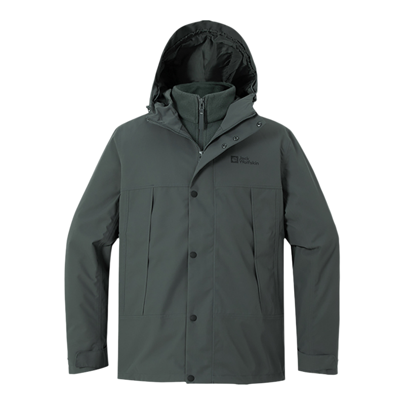 Jack wolfskin/狼爪正品抓绒男士三合一冲锋衣5123251-4136