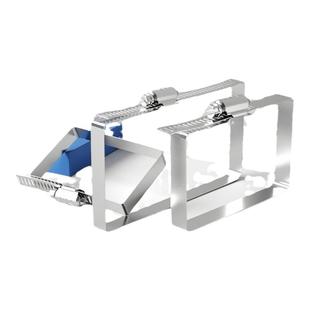 304不锈钢方形固定卡箍桥架抱箍光伏电缆喉箍线槽管夹箍方管卡扣