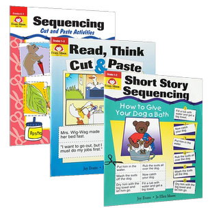 Evan-Moor Story Sequencing&Hands on故事排序与手工系列 幼儿园至三年级 美国加州教辅 少儿英语学习 英文原版进口evanmoor儿童
