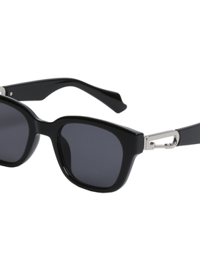 VNTG墨镜黑银色镂空镜腿小众设计感ins风显脸小防紫外线太阳眼镜