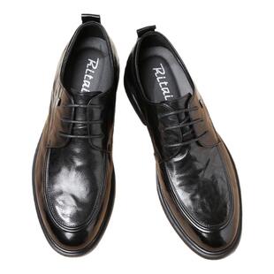 日泰新款男士商务正装皮鞋真皮时尚潮流德比鞋软底软面工作鞋