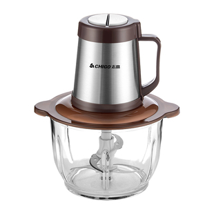 志高家用绞肉机电动小型多功能不锈钢辣椒蒜蓉自动搅拌食物料理机