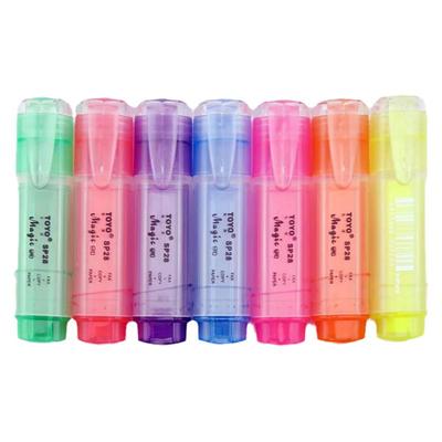 东洋荧光色笔TOYO荧光笔透明杆粗荧光东洋彩笔SP28标记笔记号笔