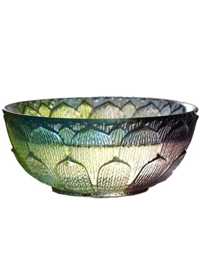 琉璃佛具用品吉祥莲纹供碗