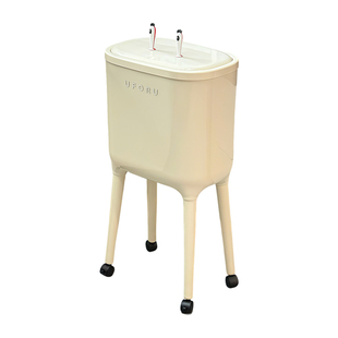 客厅垃圾桶免弯腰专用室内家用加高带盖厨房带轮大号大容量高脚桶