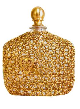 香水瓶分装瓶香薰原创约翰瓦维斯款黄铜手工编织玻璃沾瓶复古摆件