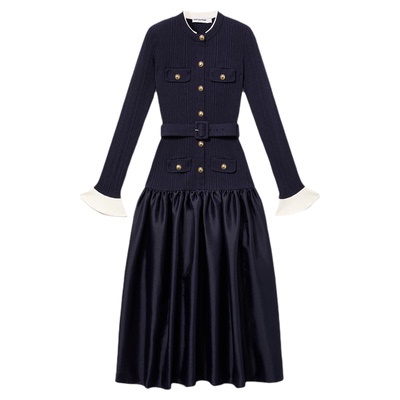 self-portrait塔夫绸连衣裙