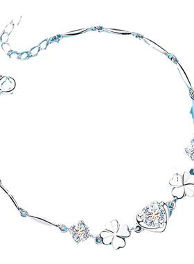 幸运四叶草手链999足银七夕送礼