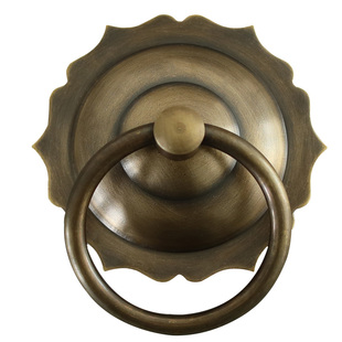 中式仿古大门拉手复古木门把手纯黄铜实心拉环格栅门全铜门环配件