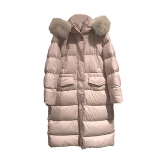 小熊加厚羽绒服女2021冬韩版中长款明星同款过膝极寒保暖连帽外套