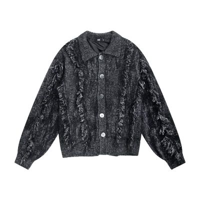 HARE针织衫男2026春季时尚设计感流苏气质流行宽松长袖毛衣145968