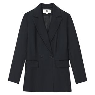 末未MIIWII24春深藏青色斜纹西装外套W241203女士