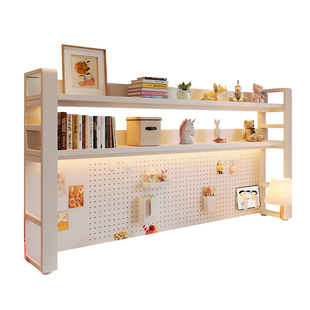 桌面置物架办公书桌多层书架铁艺桌上学生电脑桌上收纳洞洞板书架