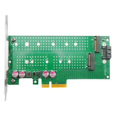 PCIe转M.2转接卡 单口M2 NVMe+单口M.2 SATA NGFF扩展卡