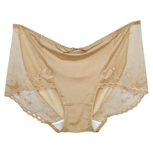 彩田花仙子内裤女蕾丝中腰21976高腰32522纯色性感青年抗菌茶多酚