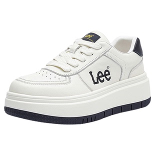 Lee小白鞋女2026新款春季二棉鞋爆款女鞋真皮板鞋厚底增高休闲鞋