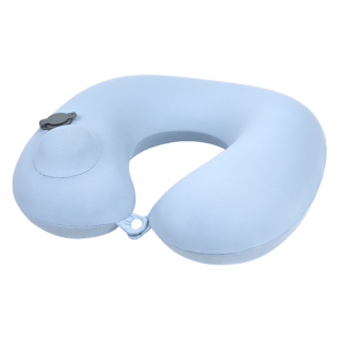 旅行u型枕按压充气枕头吹气便携长途飞机护颈枕高铁火车睡觉神器