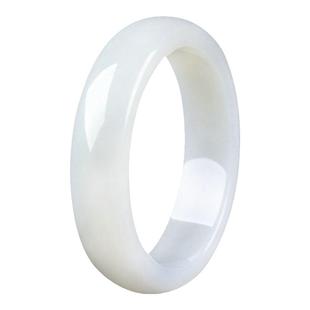 买1送1天然新疆和田玉羊脂白玉手镯金丝玉白玉镯子妈妈女友礼物