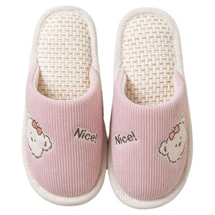 儿童亚麻拖鞋女童春秋室内家居防滑透气不臭脚宝宝男孩夏季布拖鞋