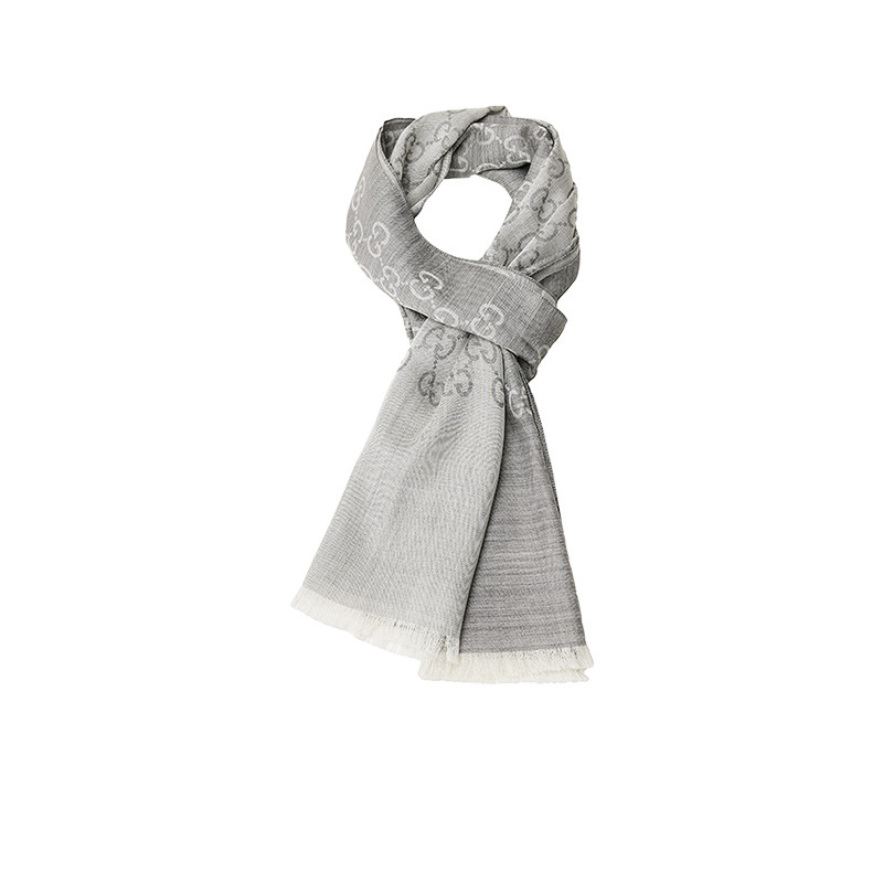 【自营】Gucci古驰围巾双G系列羊毛披肩秋冬百搭丝巾节日礼物