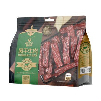 科尔沁风干牛肉干208g休闲零食