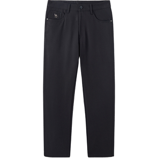 骆驼男装梭织休闲裤男2024新款冬季加绒保暖弹力防泼水软壳长裤子