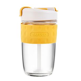TAFUCO/泰福高玻璃吸管杯便携咖啡杯女冬季水杯带大容量泡茶杯子