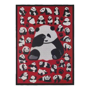 Comitok你好熊猫拼图1000片成人蓝卡纸质玩具高难度艺术潮玩减压