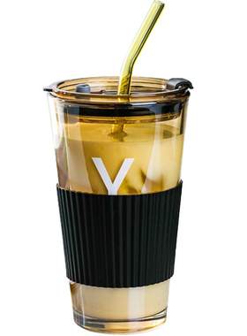 玻璃吸管杯高颜值水杯2025新款